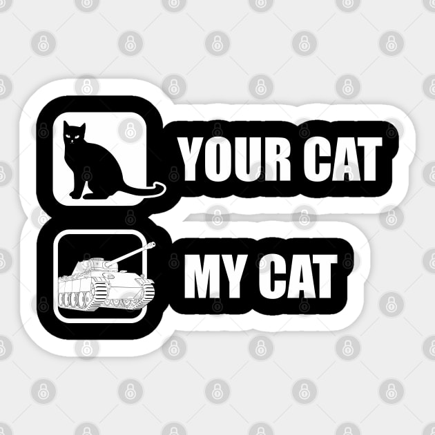 Your Cat and My Cat Pz-V Panther Sticker by FAawRay